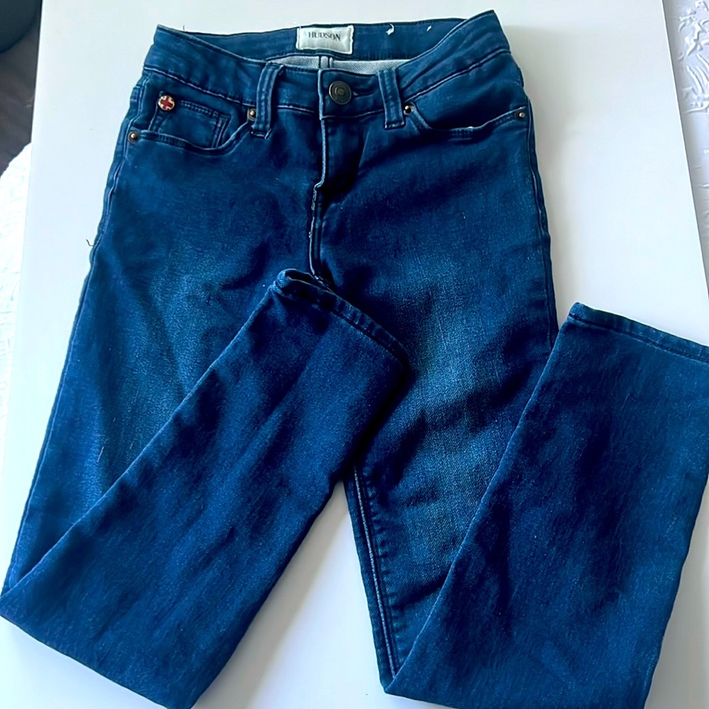 Girls Dark Denim Hudson Skinny Jeans . Gently worn, excellent condition.